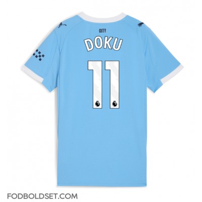 Manchester City Jeremy Doku #11 Hjemmebanetrøje Dame 2025-26 Kortærmet Manchester City Jeremy Doku #11 Hjemmebanetrøje Dame 2025-26 Kortærmet